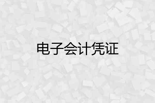 电子会计凭证