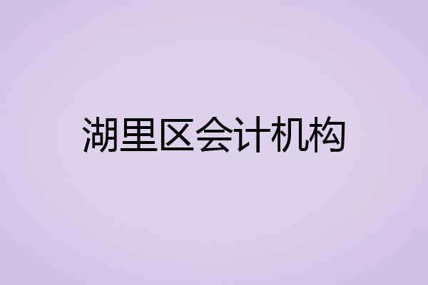 湖里区会计机构