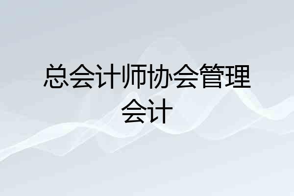 总会计师协会管理会计