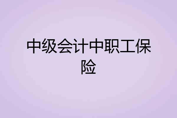 中级会计中职工保险
