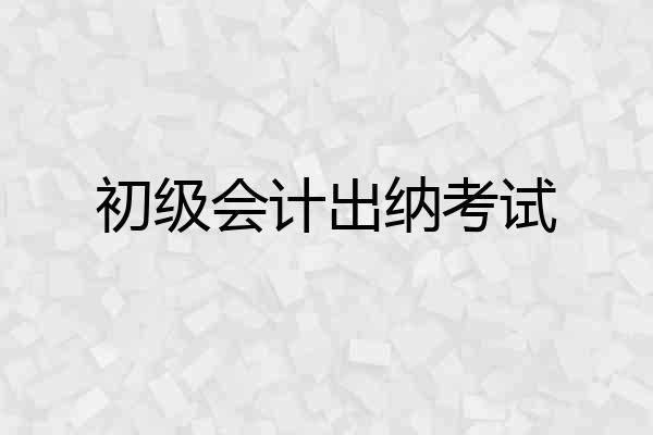初级会计出纳考试