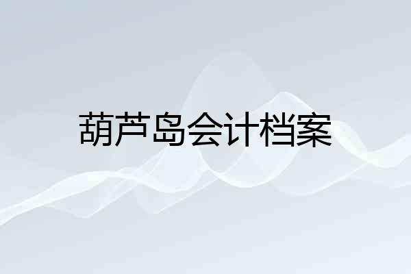 葫芦岛会计档案
