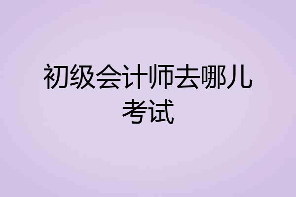 初级会计师去哪儿考试