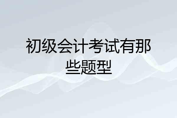 初级会计考试有那些题型