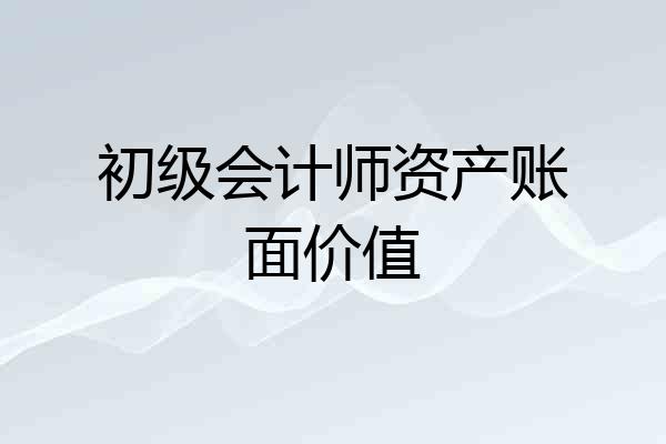 初级会计师资产账面价值