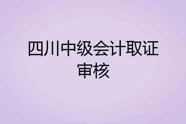 四川中级会计取证审核