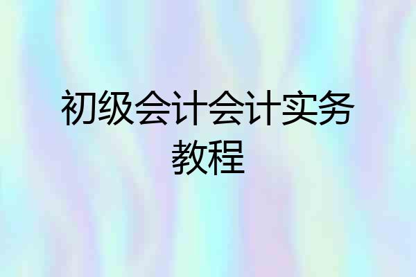 初级会计会计实务教程