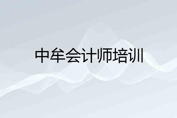 中牟会计师培训