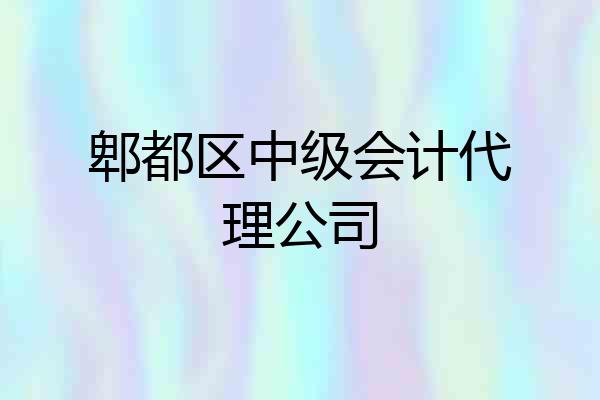 郫都区中级会计代理公司