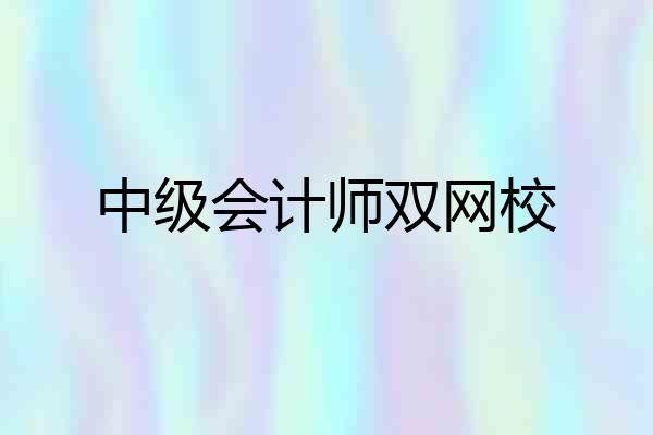中级会计师双网校
