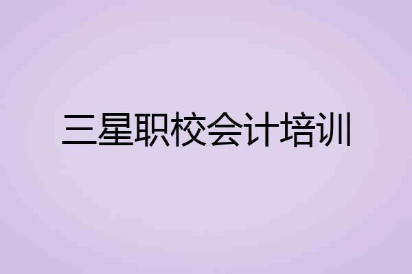 三星职校会计培训
