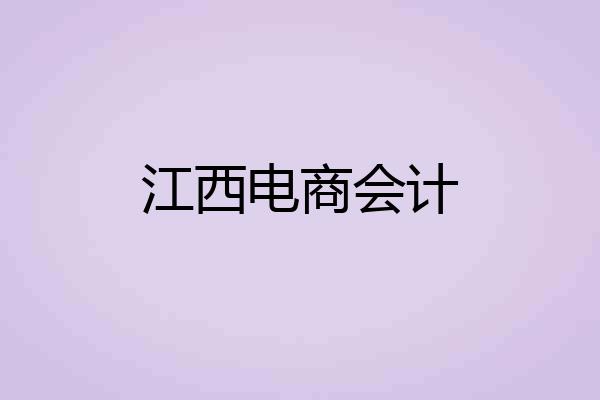江西电商会计