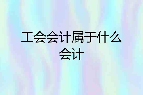 工会会计属于什么会计