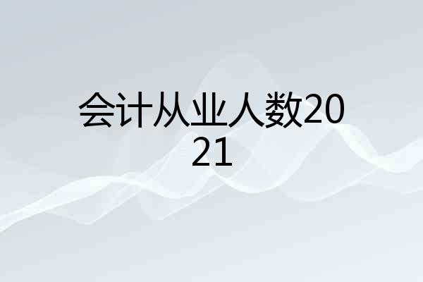 会计从业人数2021