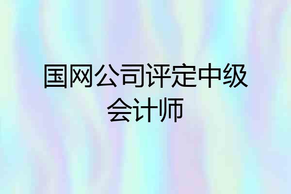 国网公司评定中级会计师