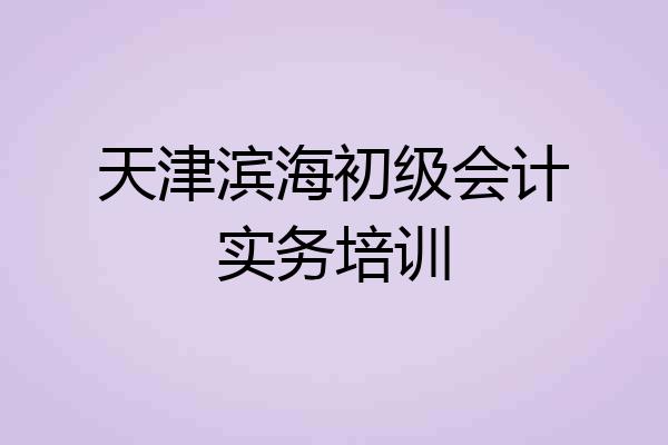 天津滨海初级会计实务培训