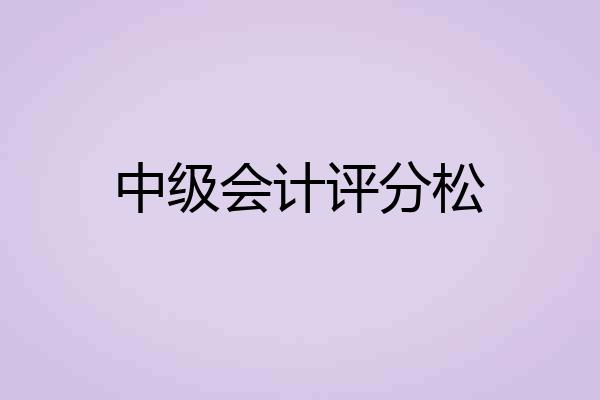 中级会计评分松