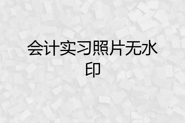 会计实习照片无水印