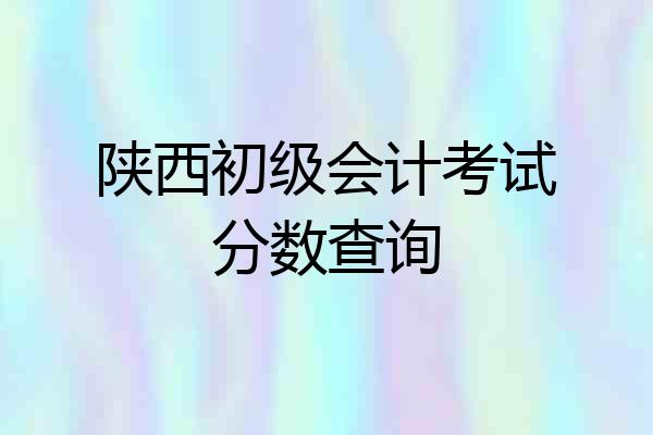 陕西初级会计考试分数查询