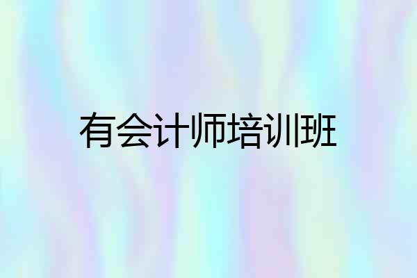 有会计师培训班
