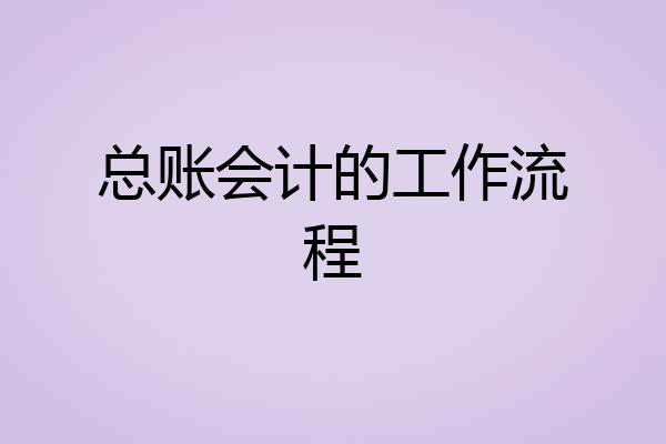 总账会计的工作流程