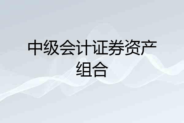 中级会计证券资产组合