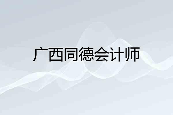 广西同德会计师