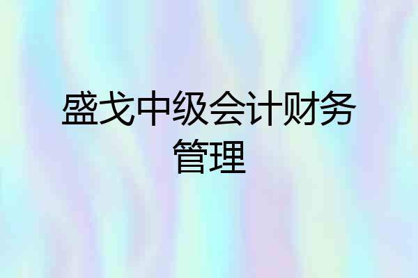 盛戈中级会计财务管理