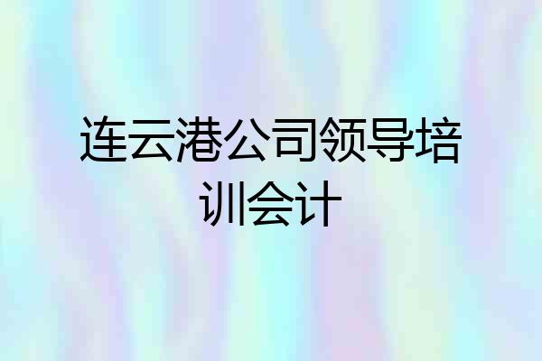 连云港公司领导培训会计