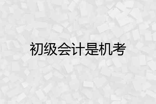 初级会计是机考