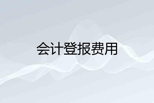 会计登报费用