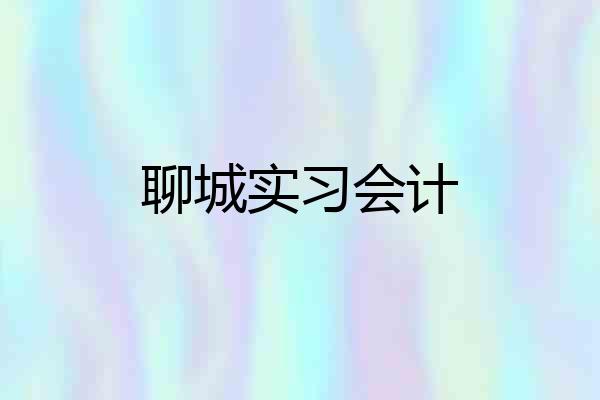 聊城实习会计