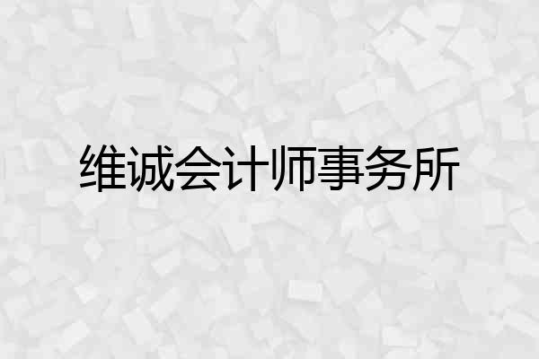 维诚会计师事务所