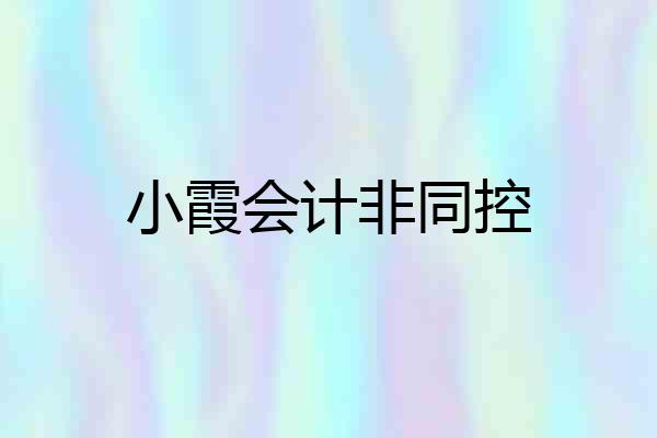 小霞会计非同控
