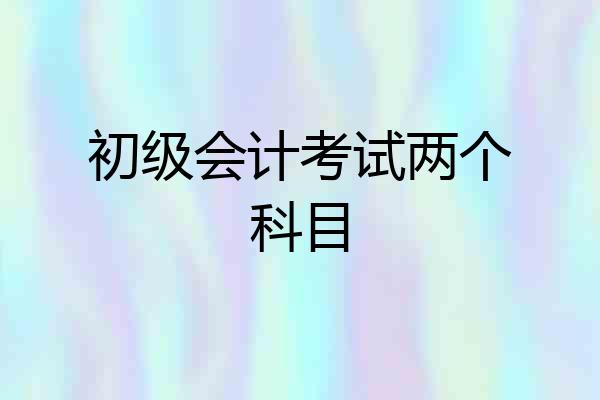 初级会计考试两个科目