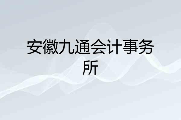 安徽九通会计事务所