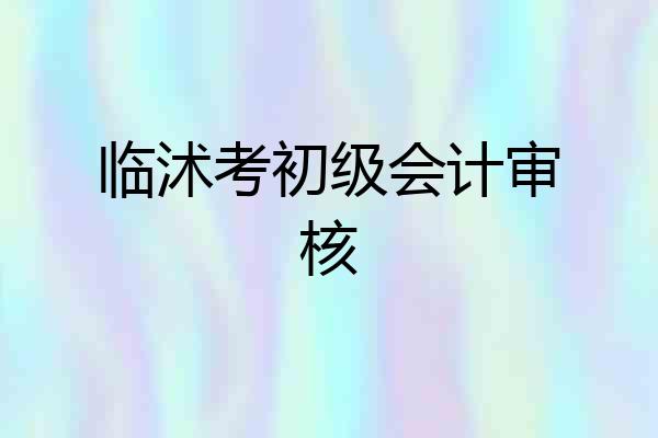 临沭考初级会计审核