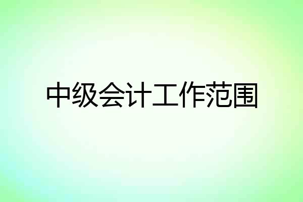 中级会计工作范围