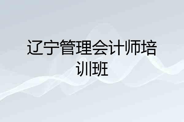 辽宁管理会计师培训班