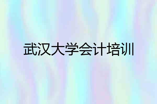 武汉大学会计培训