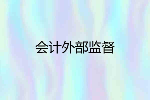 会计外部监督