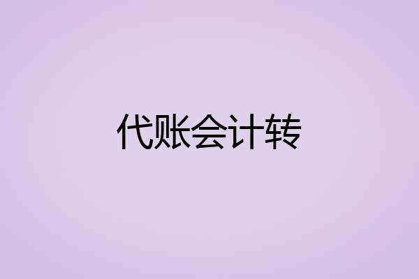 代账会计转