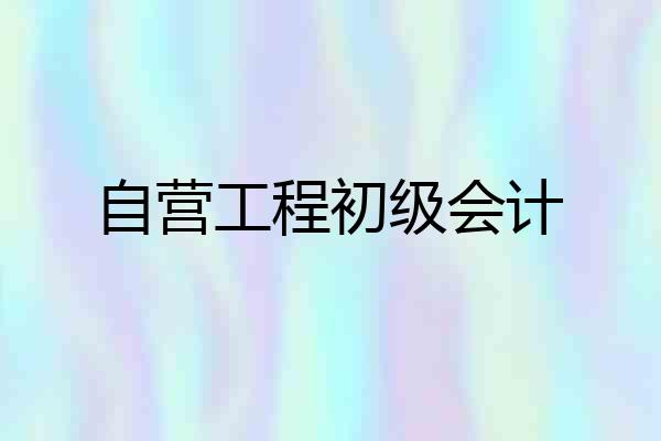 自营工程初级会计