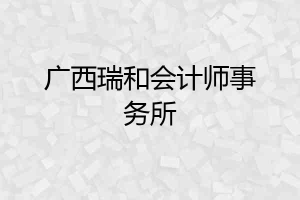 广西瑞和会计师事务所