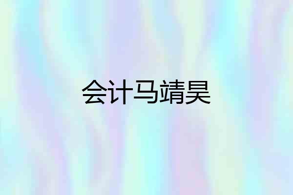 会计马靖昊