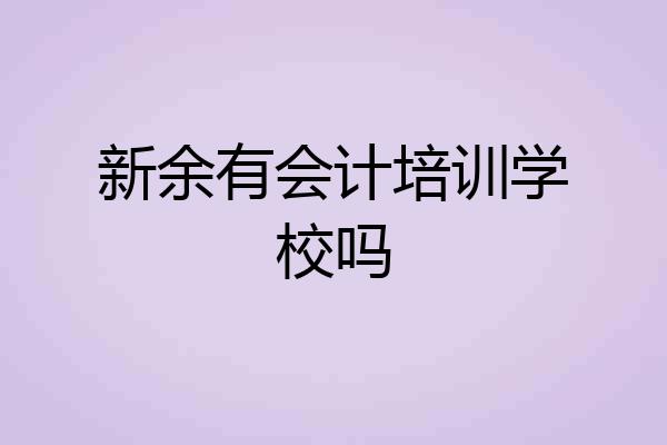 新余有会计培训学校吗