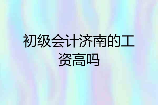 初级会计济南的工资高吗