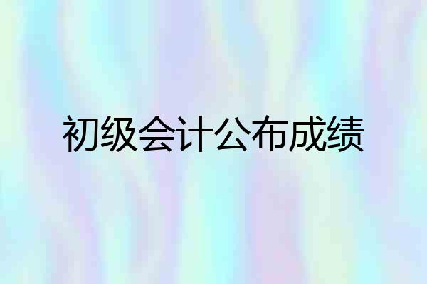 初级会计公布成绩