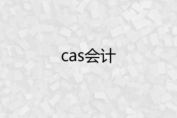 cas会计