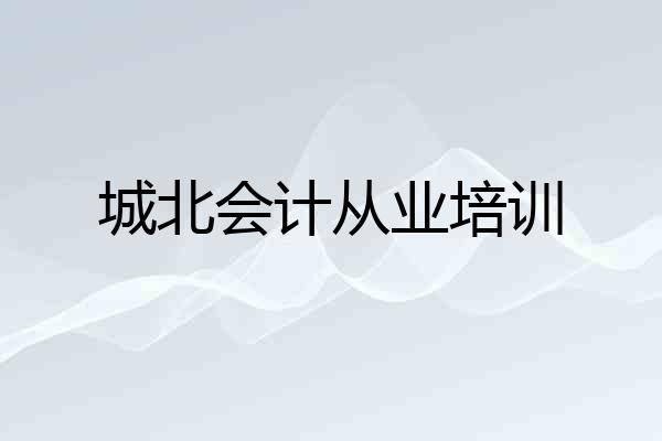 城北会计从业培训